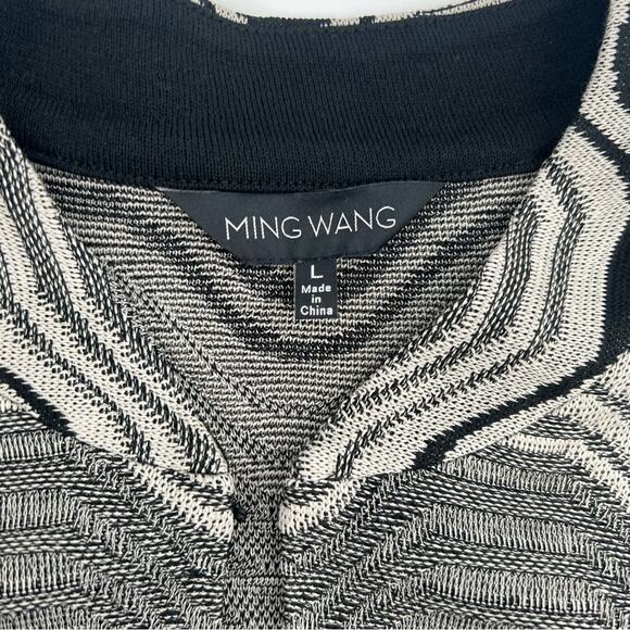 Ming Wang wavy striped studded cardigan sz L - Picture 6 of 6